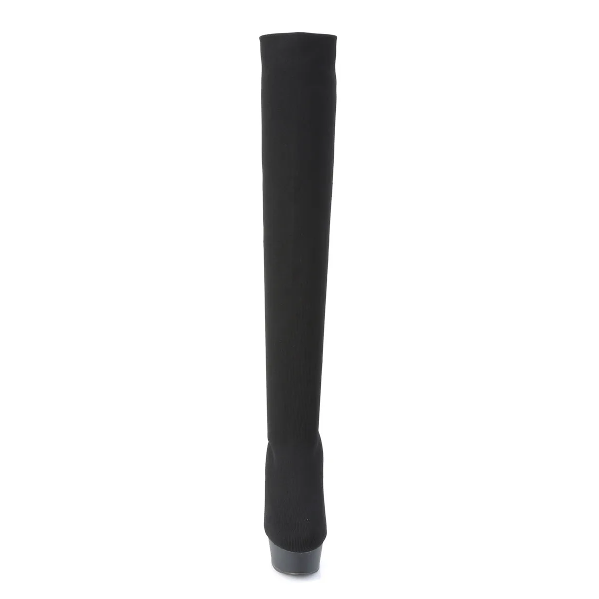 DELIGHT-3002-1  Black Stretch Knit Fabric/Black Matte