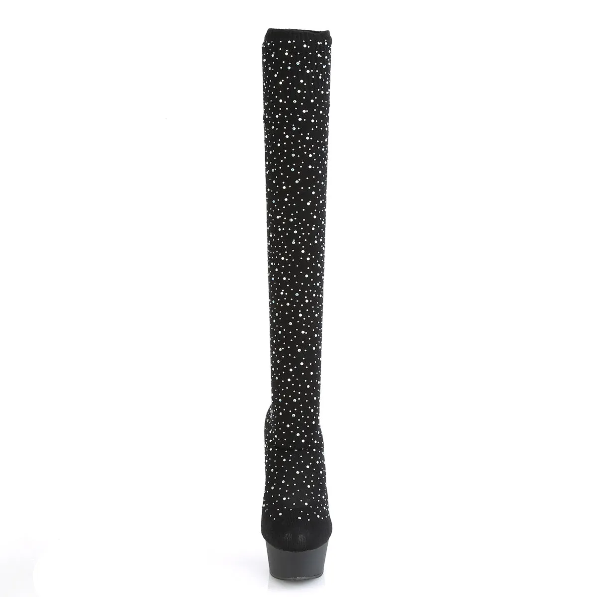 DELIGHT-3002  Black Stretch Knit Fabric/Black Matte