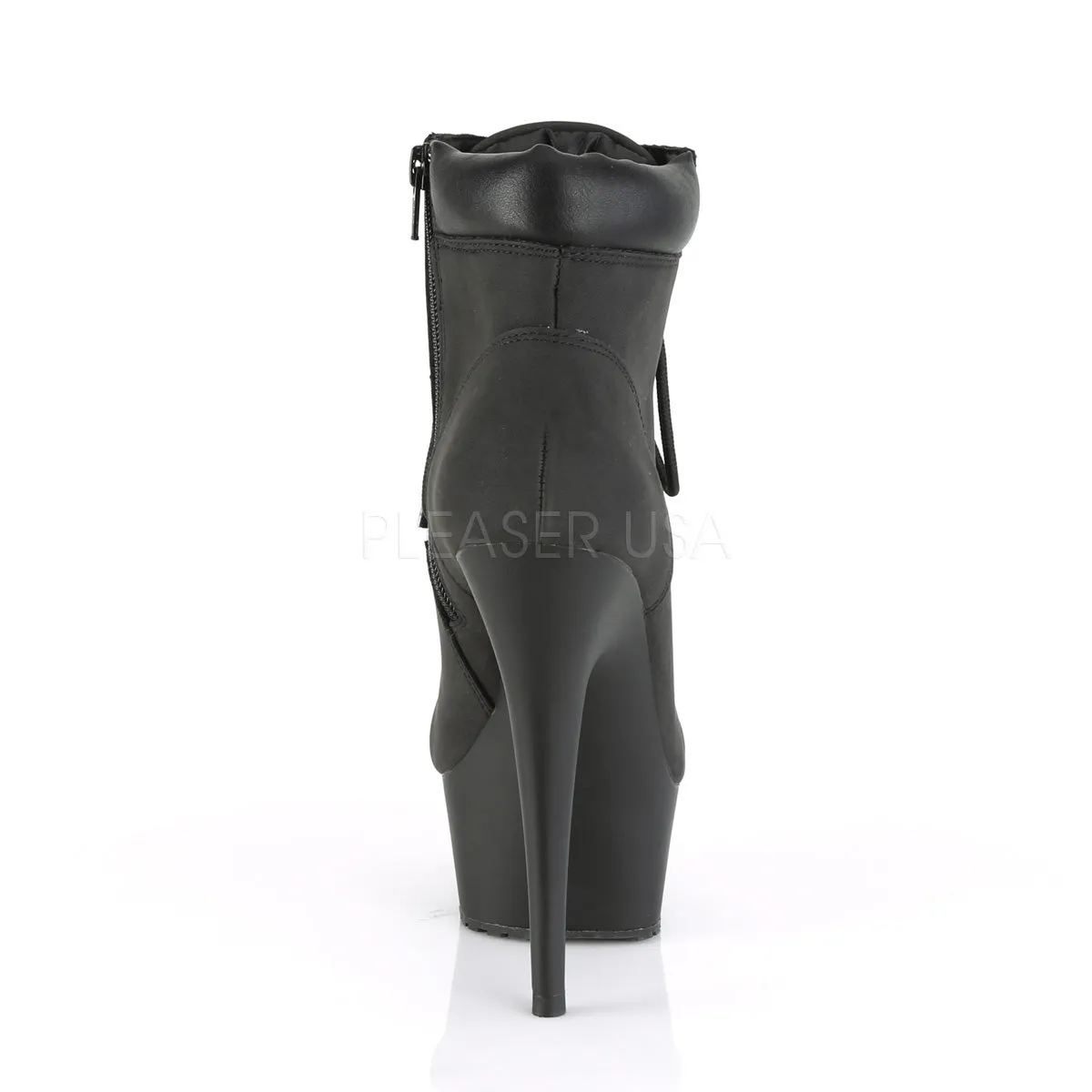 DELIGHT-600TL-02  Black Nubuck Faux Leather/Black Matte
