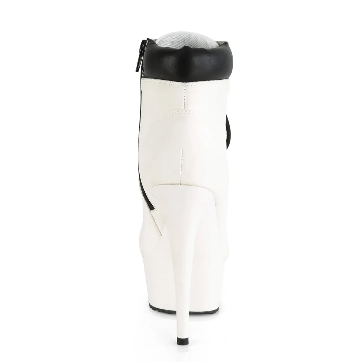 DELIGHT-600TL-02  White Nubuck Faux Leather/White Matte