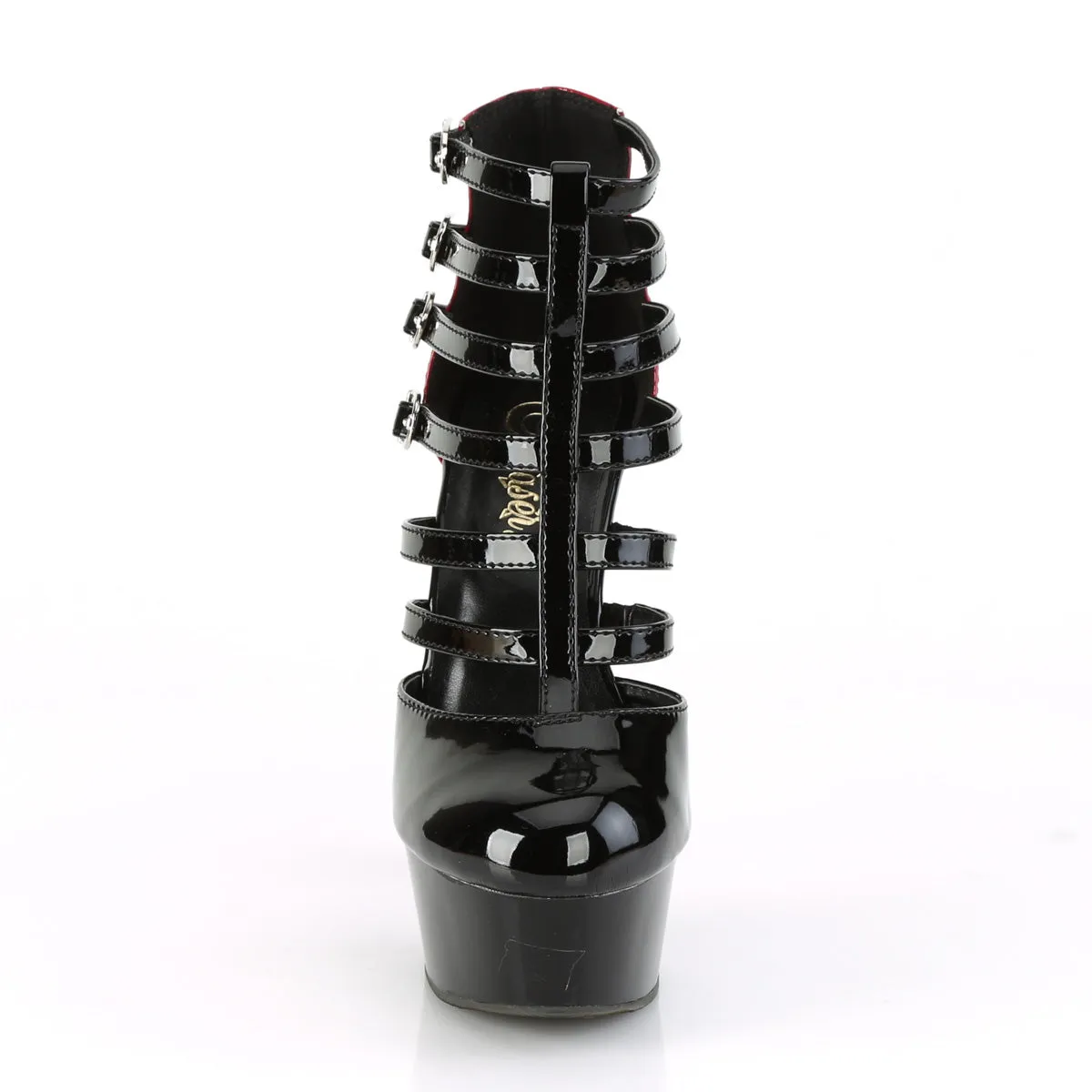 DELIGHT-695  Black-Red Patent/Black