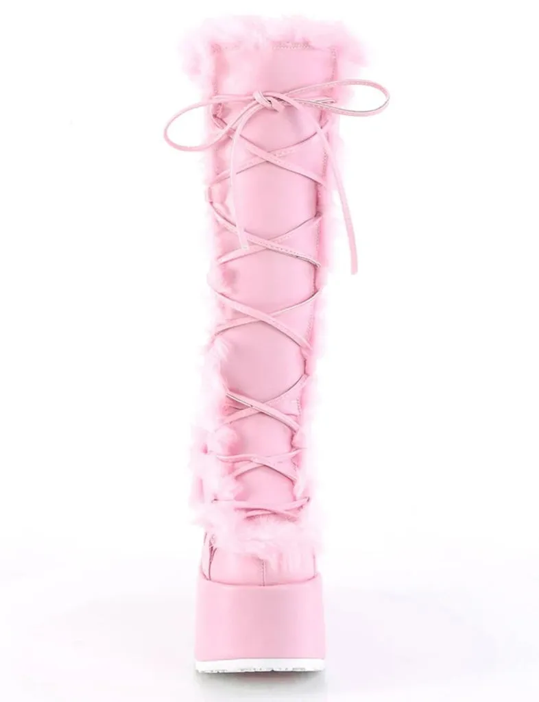 DEMONIA CAMEL-311 BOOTS - PASTEL PINK ✰ PRE ORDER ✰