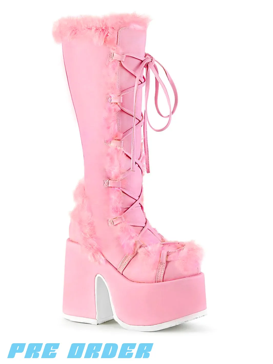 DEMONIA CAMEL-311 BOOTS - PASTEL PINK ✰ PRE ORDER ✰