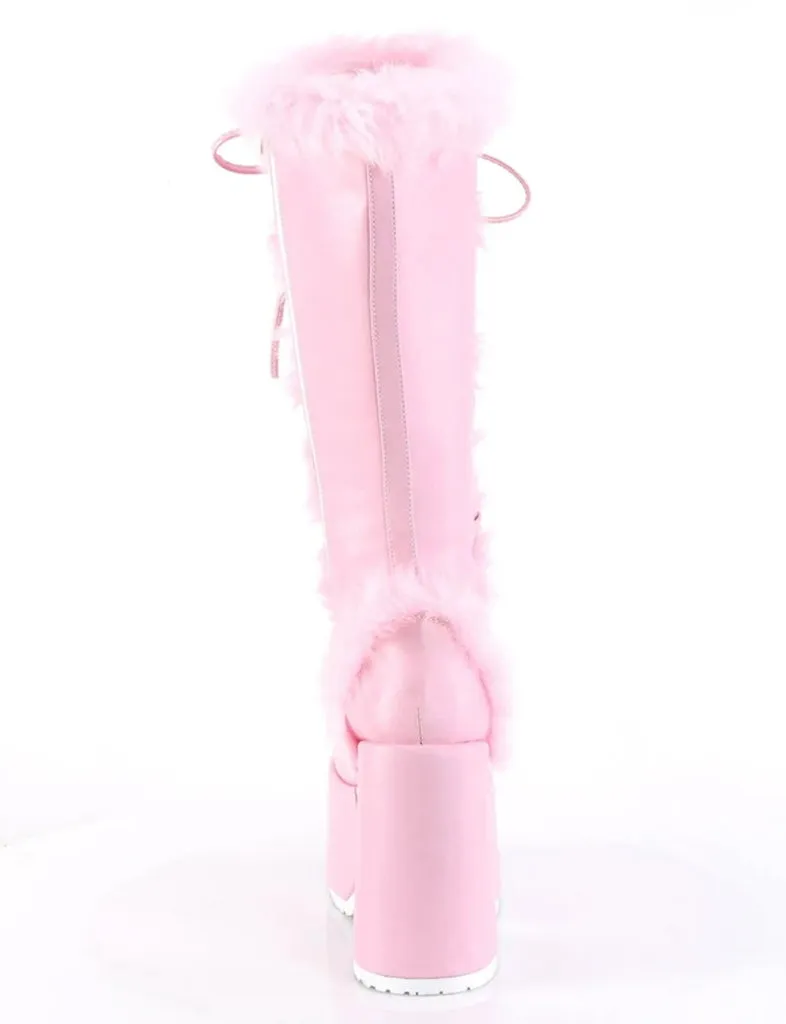 DEMONIA CAMEL-311 BOOTS - PASTEL PINK ✰ PRE ORDER ✰