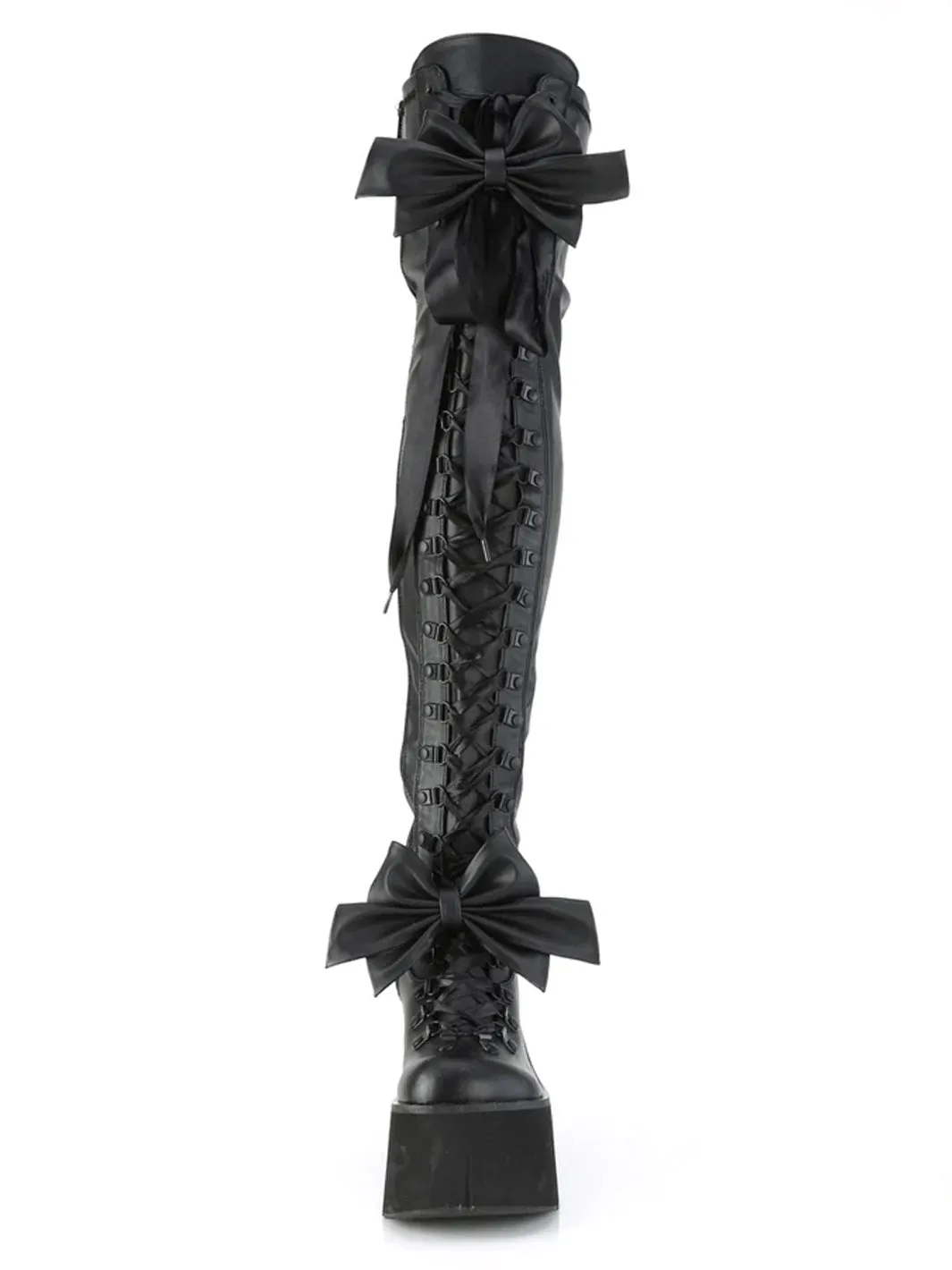 DEMONIA KERA 303 PLATFORM BOOTS - BLACK VEGAN LEATHER ✰ PRE ORDER ✰