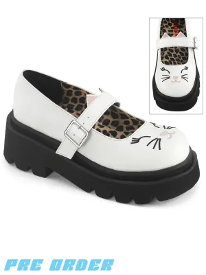 DEMONIA RENEGADE-56 - WHITE VEGAN LEATHER ✰ PRE ORDER ✰