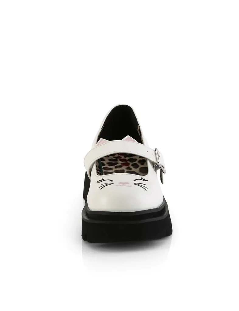 DEMONIA RENEGADE-56 - WHITE VEGAN LEATHER ✰ PRE ORDER ✰