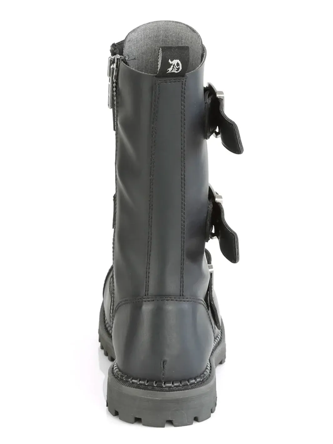 DEMONIA RIOT-12BK - BLACK VEGAN LEATHER ✰ PRE ORDER ✰