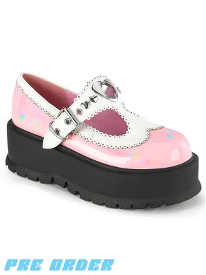 DEMONIA SLACKER-23 - PINK & WHITE ✰ PRE ORDER ✰