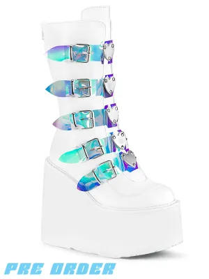 DEMONIA SWING-230 - WHITE VEGAN LEATHER ✰ PRE ORDER ✰