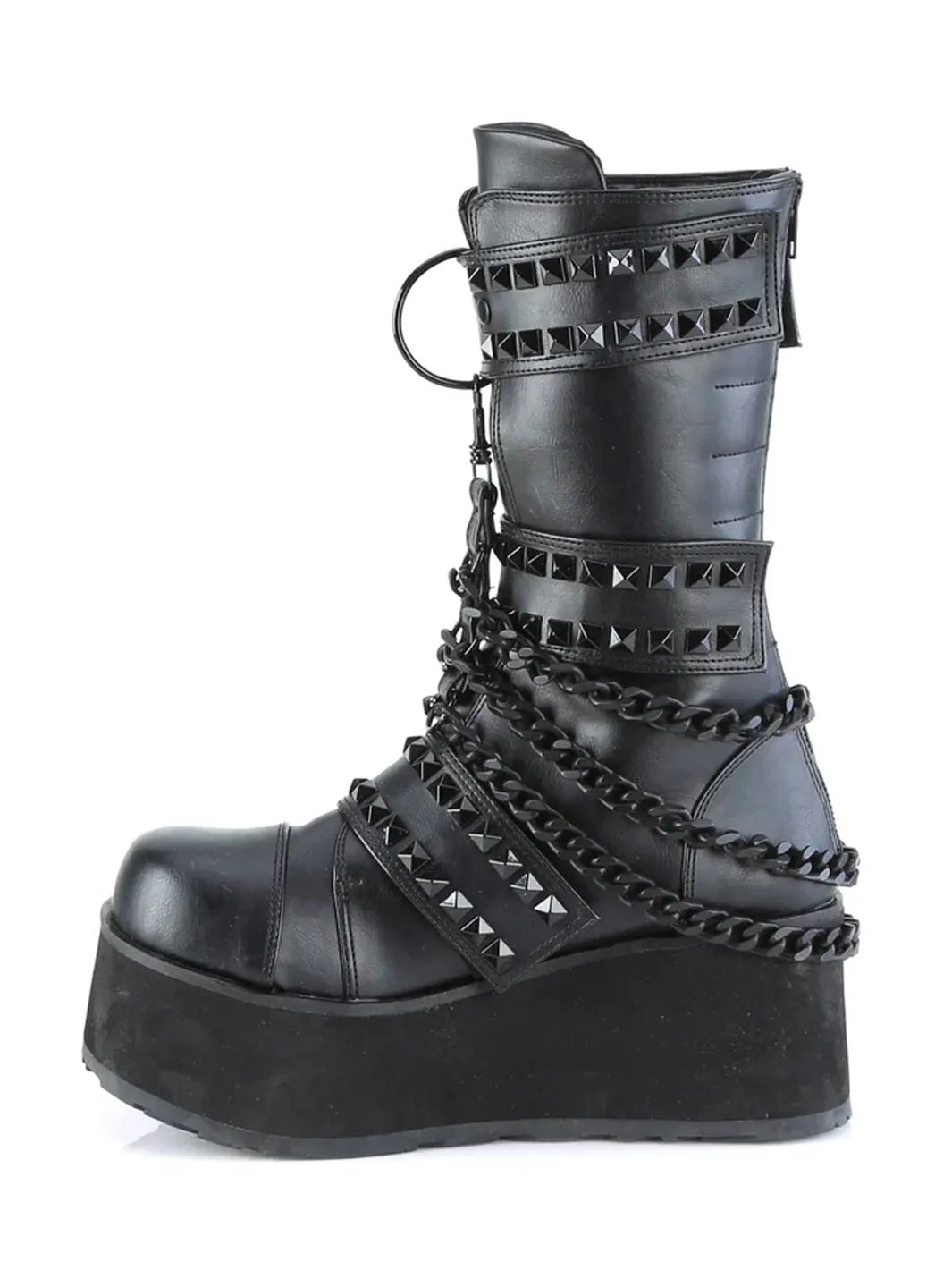 DEMONIA TRASHVILLE-138 - BLACK VEGAN LEATHER ✰ PRE ORDER ✰