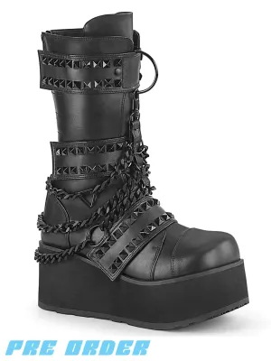 DEMONIA TRASHVILLE-138 - BLACK VEGAN LEATHER ✰ PRE ORDER ✰