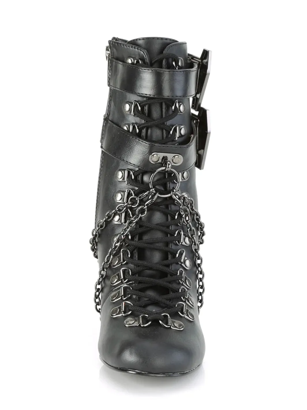 DEMONIA VIVIKA-128 - BLACK VEGAN LEATHER ✰ PRE ORDER ✰