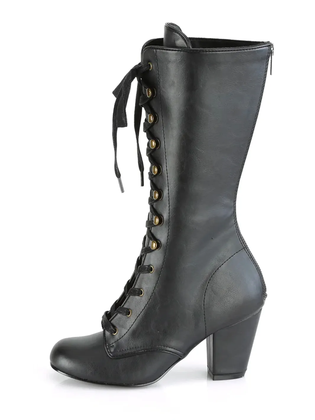 DEMONIA VIVIKA-205- BLACK VEGAN LEATHER ✰ PRE ORDER ✰
