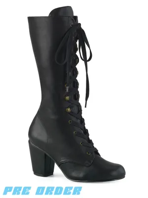 DEMONIA VIVIKA-205- BLACK VEGAN LEATHER ✰ PRE ORDER ✰
