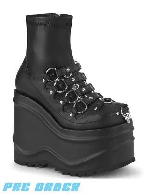 DEMONIA WAVE-110 - BLACK VEGAN LEATHER ✰ PRE ORDER ✰