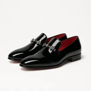 Domoir | Patent Leather Slip-On Loafers