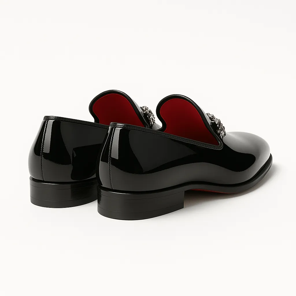 Domoir | Patent Leather Slip-On Loafers