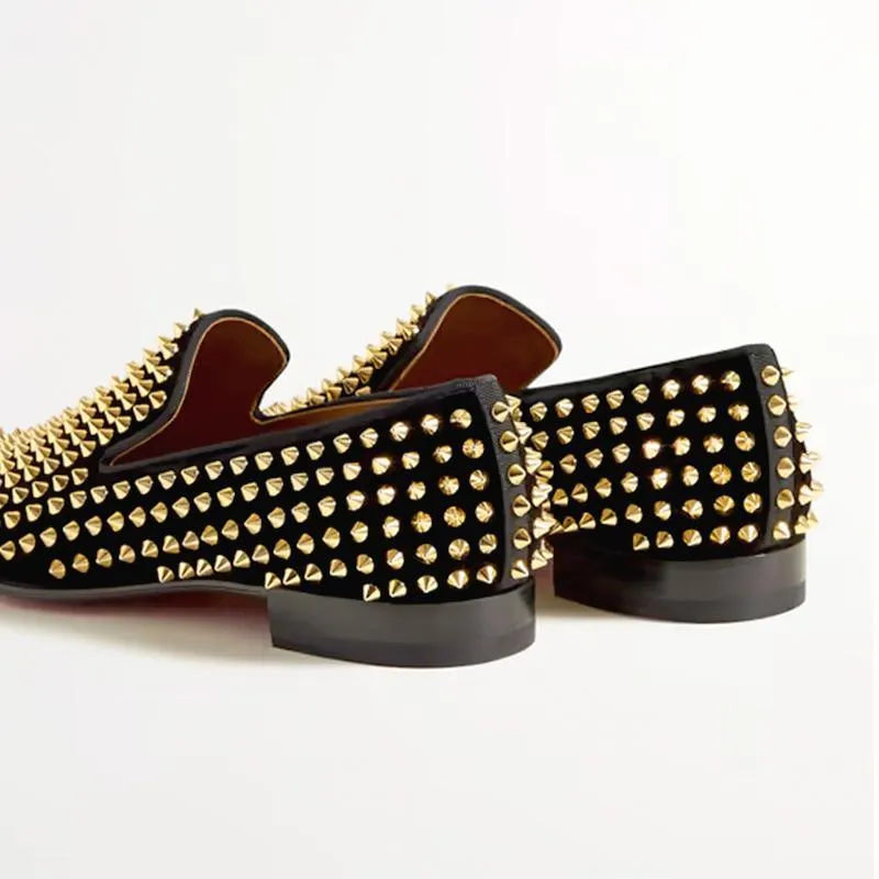 Domoir | Studded Leather Loafers with Spikes