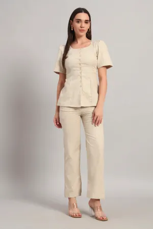 Ease Mode Co-ord, Beige
