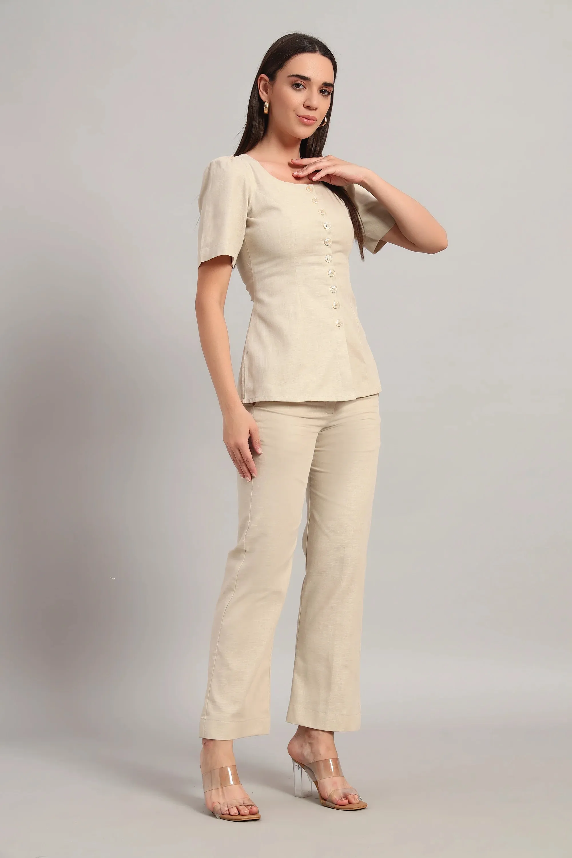 Ease Mode Co-ord, Beige