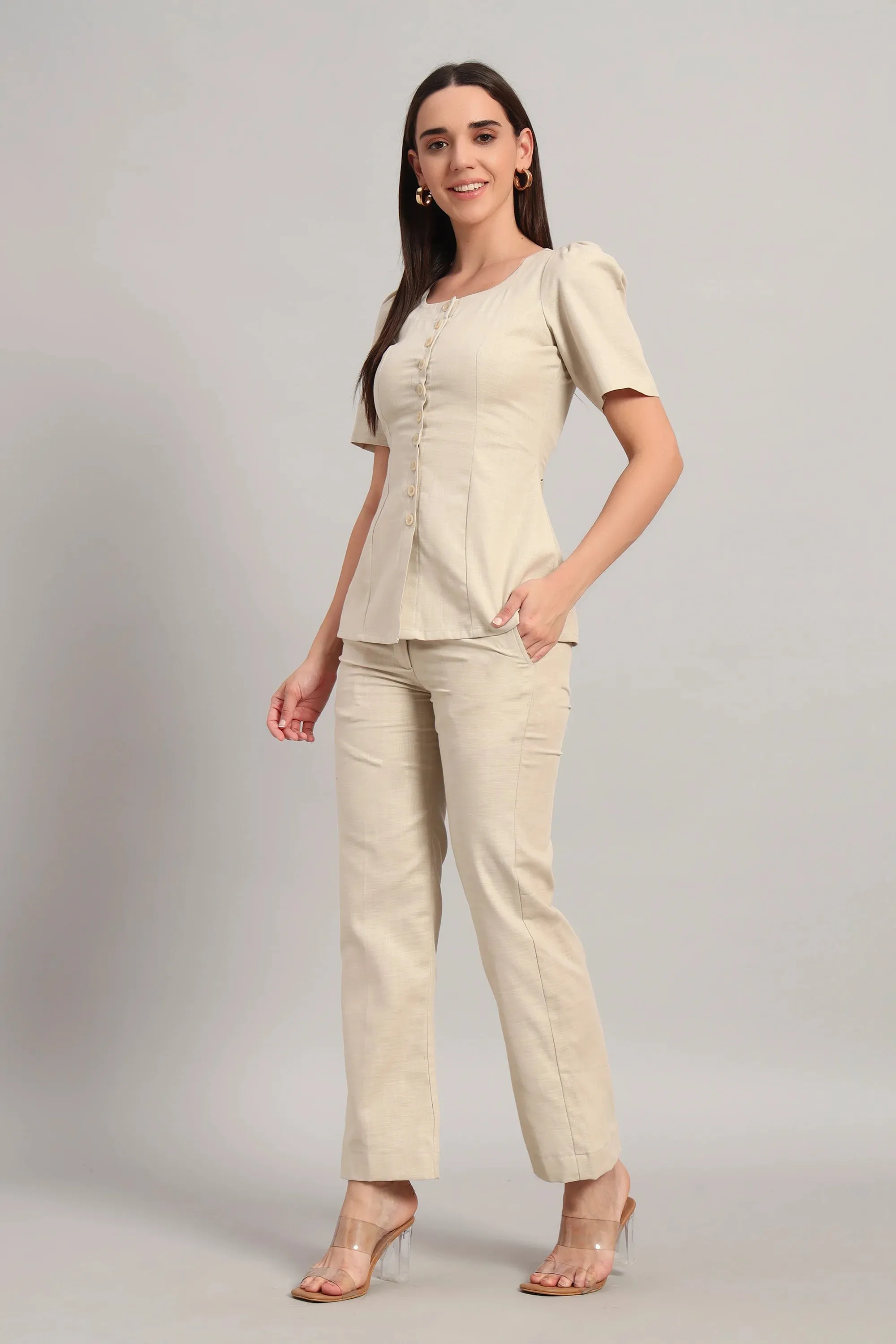 Ease Mode Co-ord, Beige