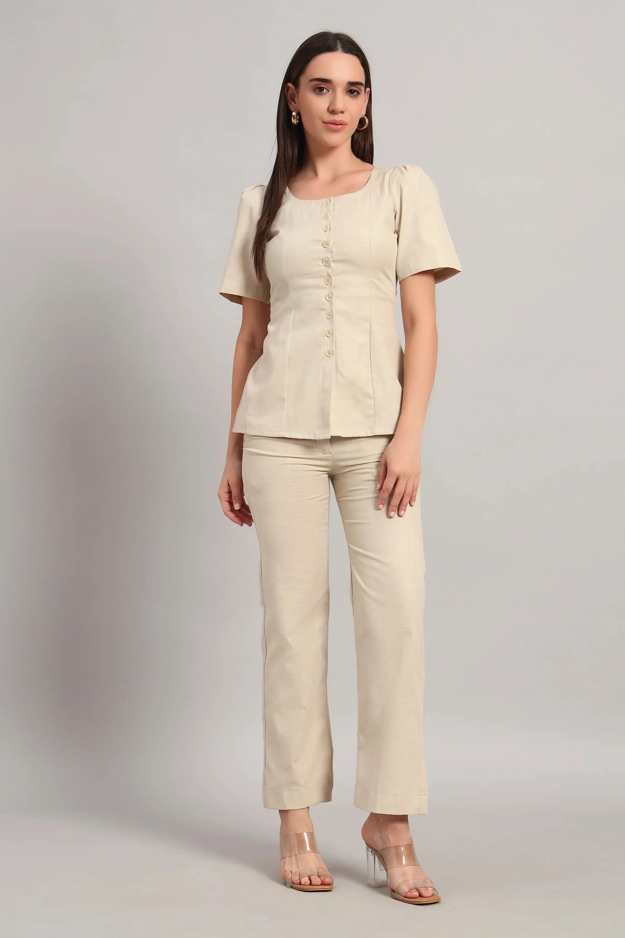 Ease Mode Co-ord, Beige