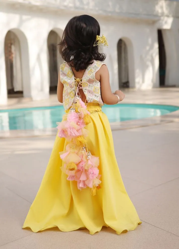Embroidered Top with Plazzo