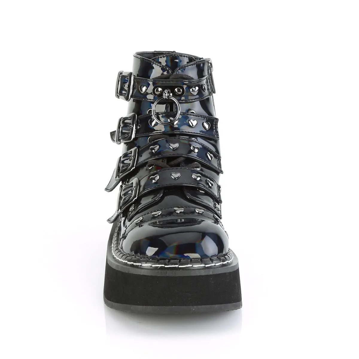 EMILY-315  Black Hologram Vegan Leather