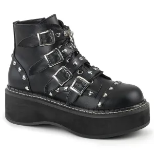 EMILY-315  Black Vegan Leather