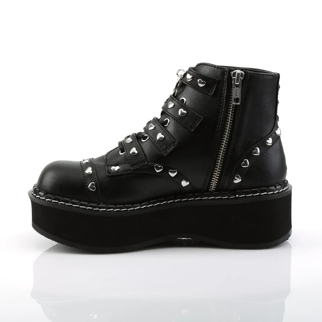 EMILY-315  Black Vegan Leather