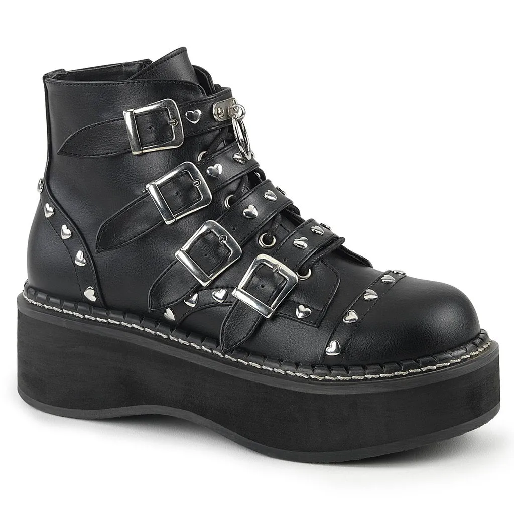 EMILY-315  Black Vegan Leather