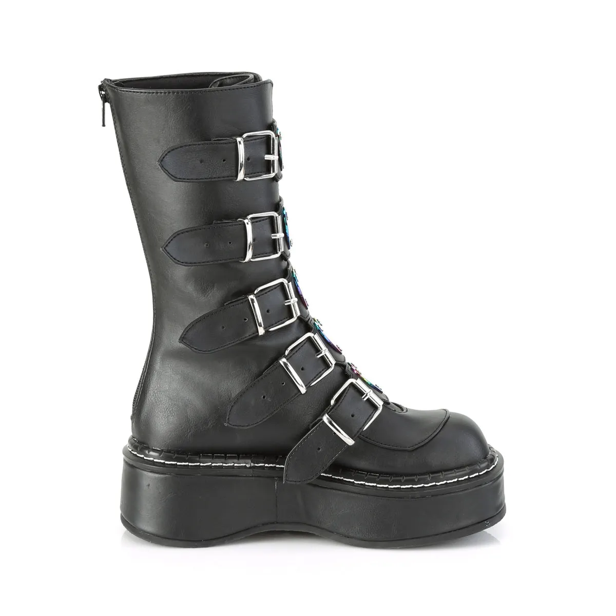 EMILY-330  Black Vegan Leather
