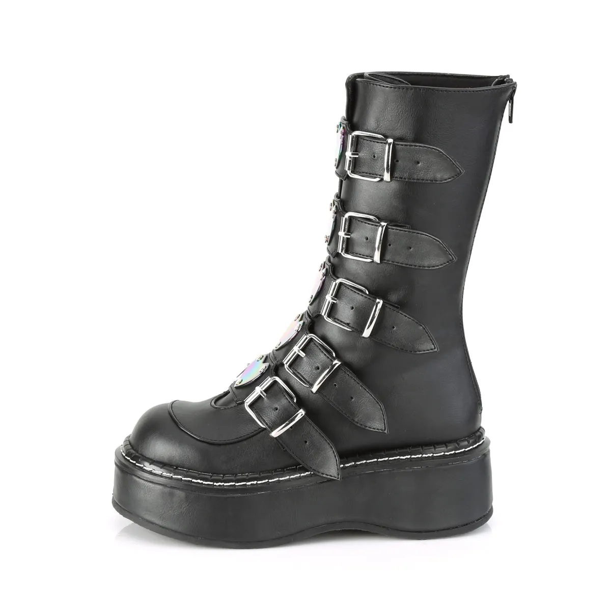 EMILY-330  Black Vegan Leather