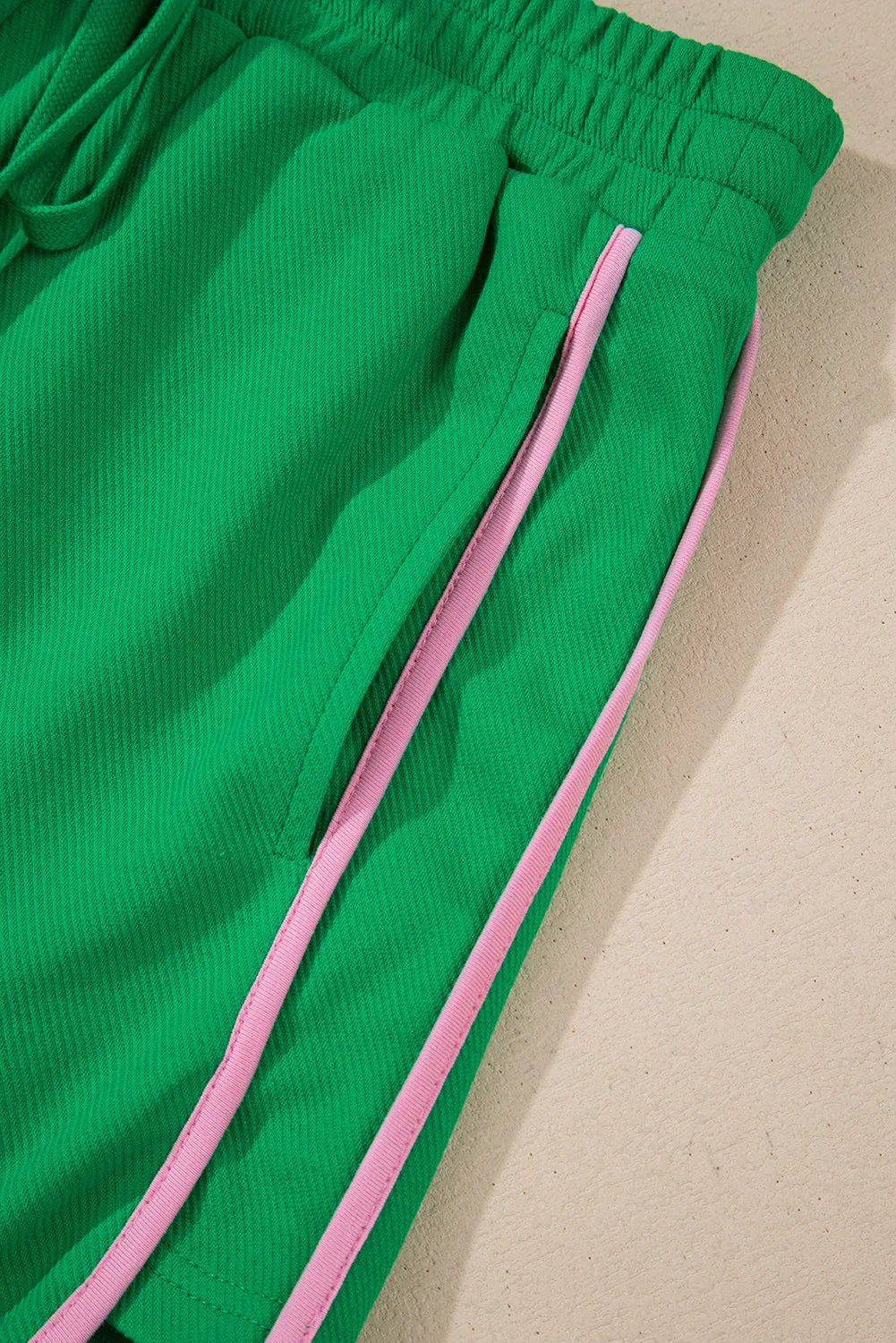 Emma, Bright Green Tee and Shorts Set
