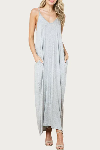 ESSENTIAL STRETCH-MODAL JERSEY MAXI DRESS