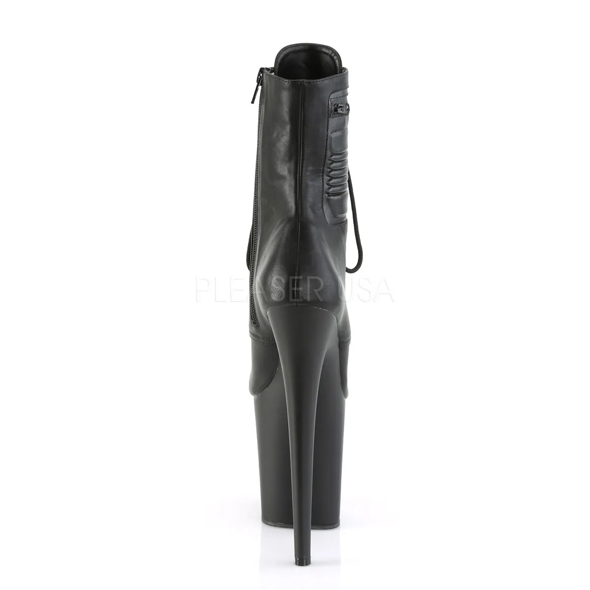 FLAMINGO-1020PK  Black Faux Leather/Black Matte