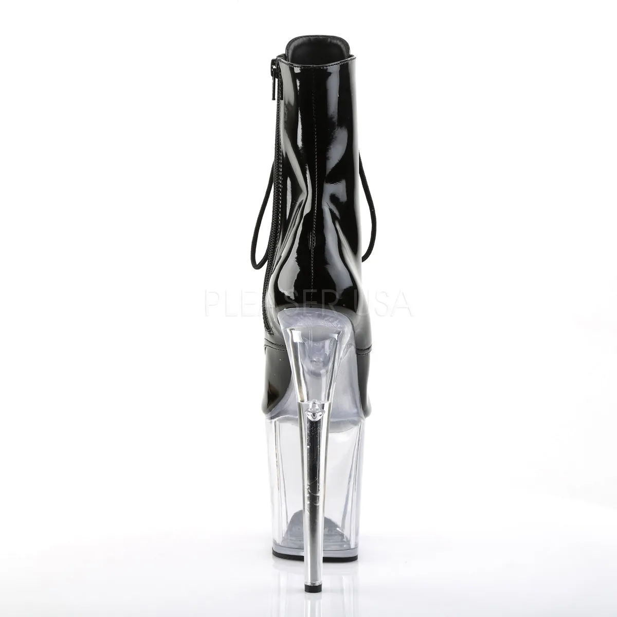 FLAMINGO-1021  Black Patent/Clear