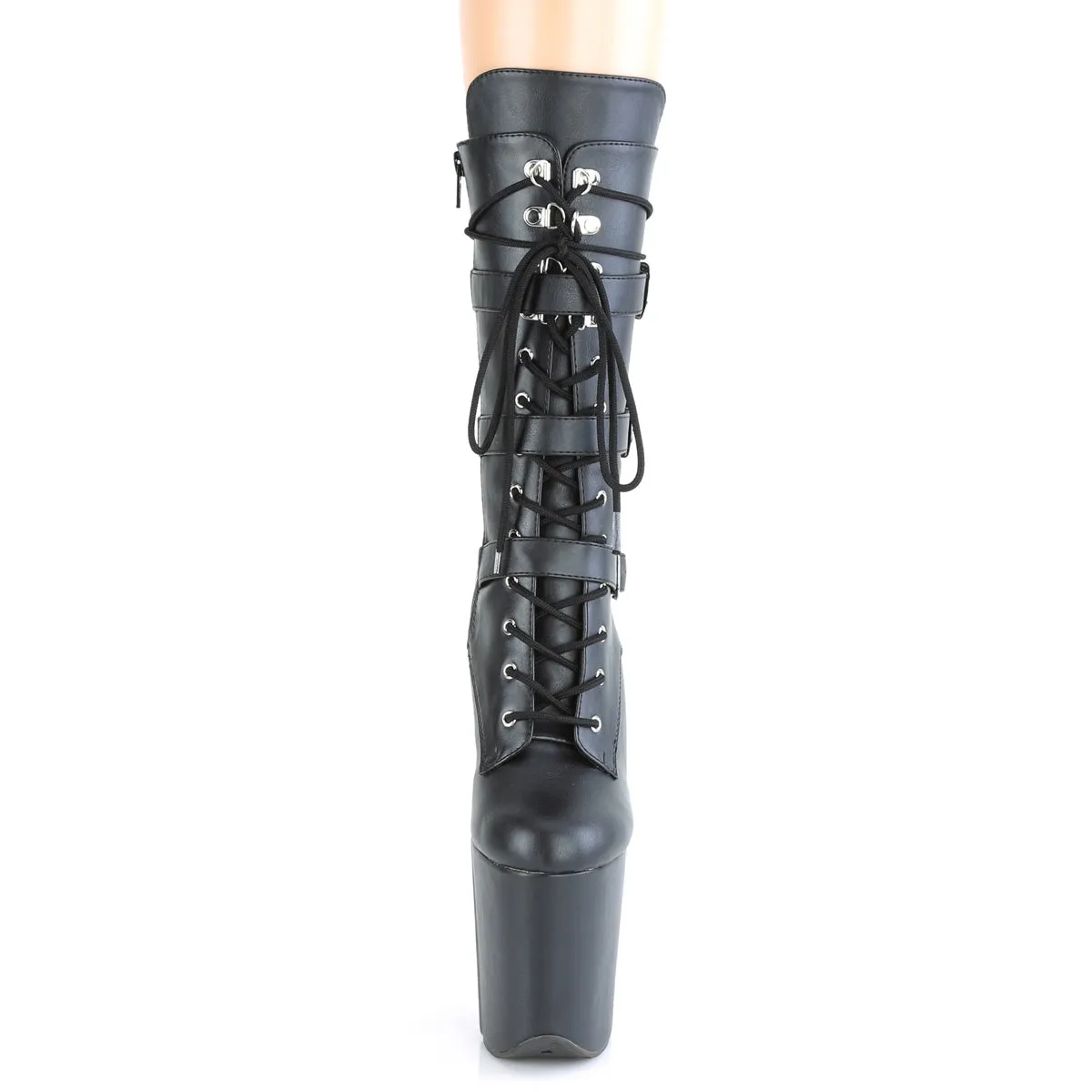 FLAMINGO-1053  Black Faux Leather/Black Faux Leather