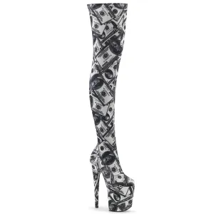 FLAMINGO-3000DP  White-Black Stretch Fabric/White-Black Fabric