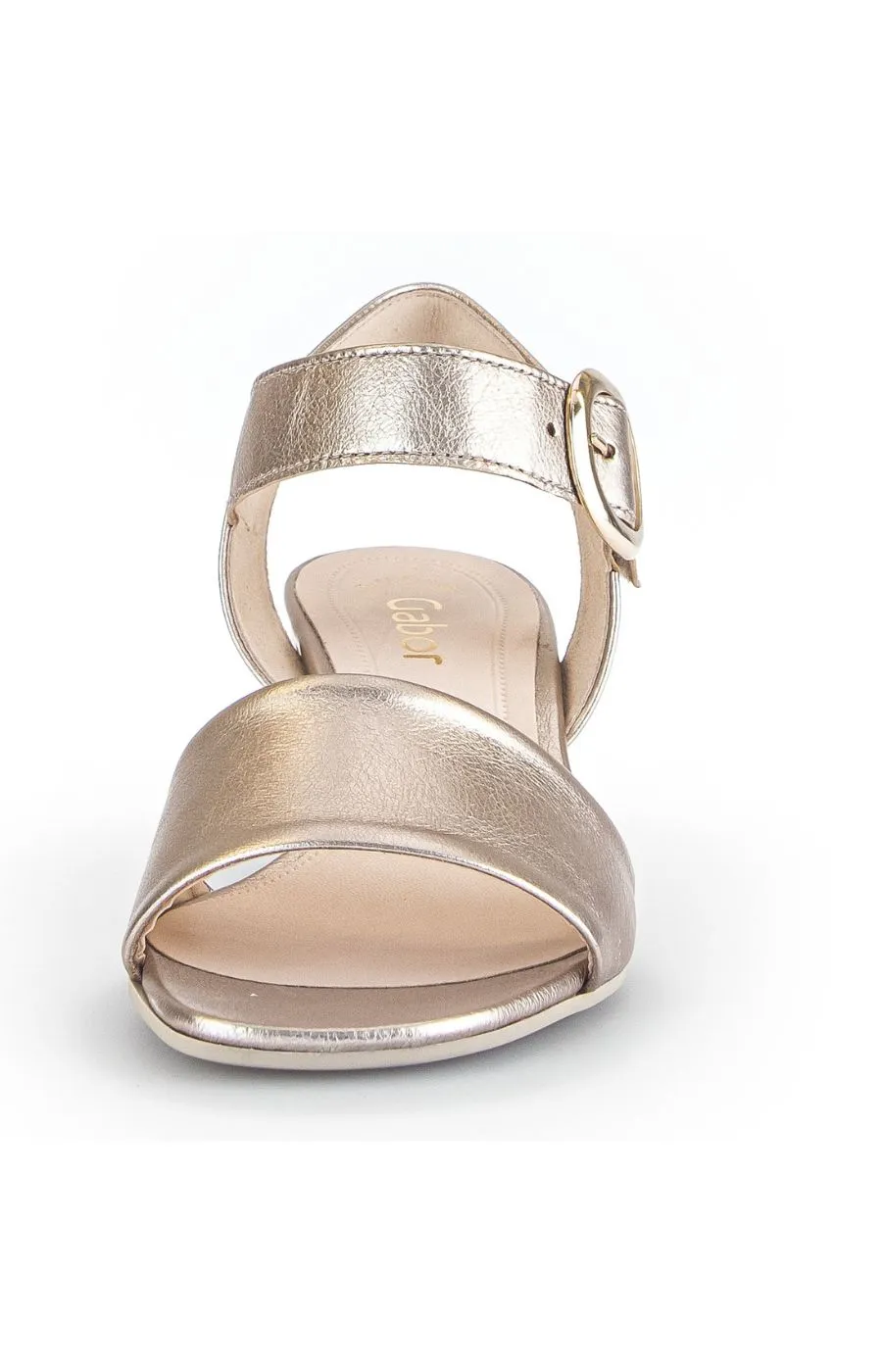 Gabor Strappy Heeled Sandal in Gold