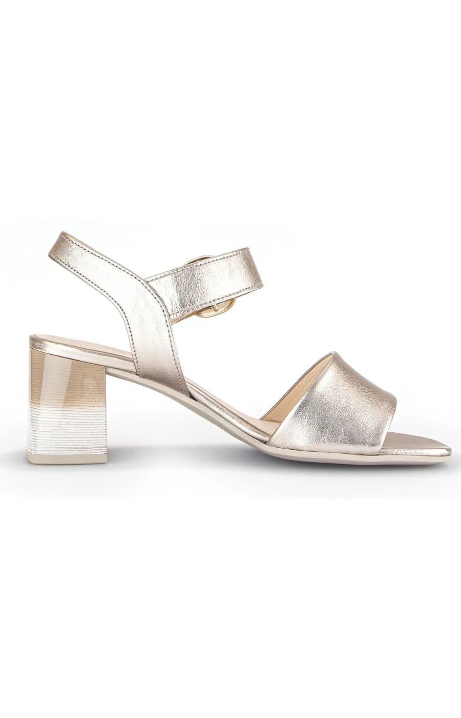 Gabor Strappy Heeled Sandal in Gold