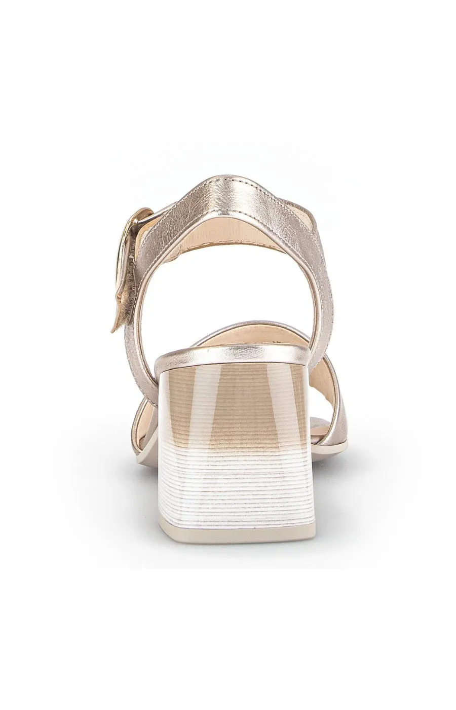 Gabor Strappy Heeled Sandal in Gold