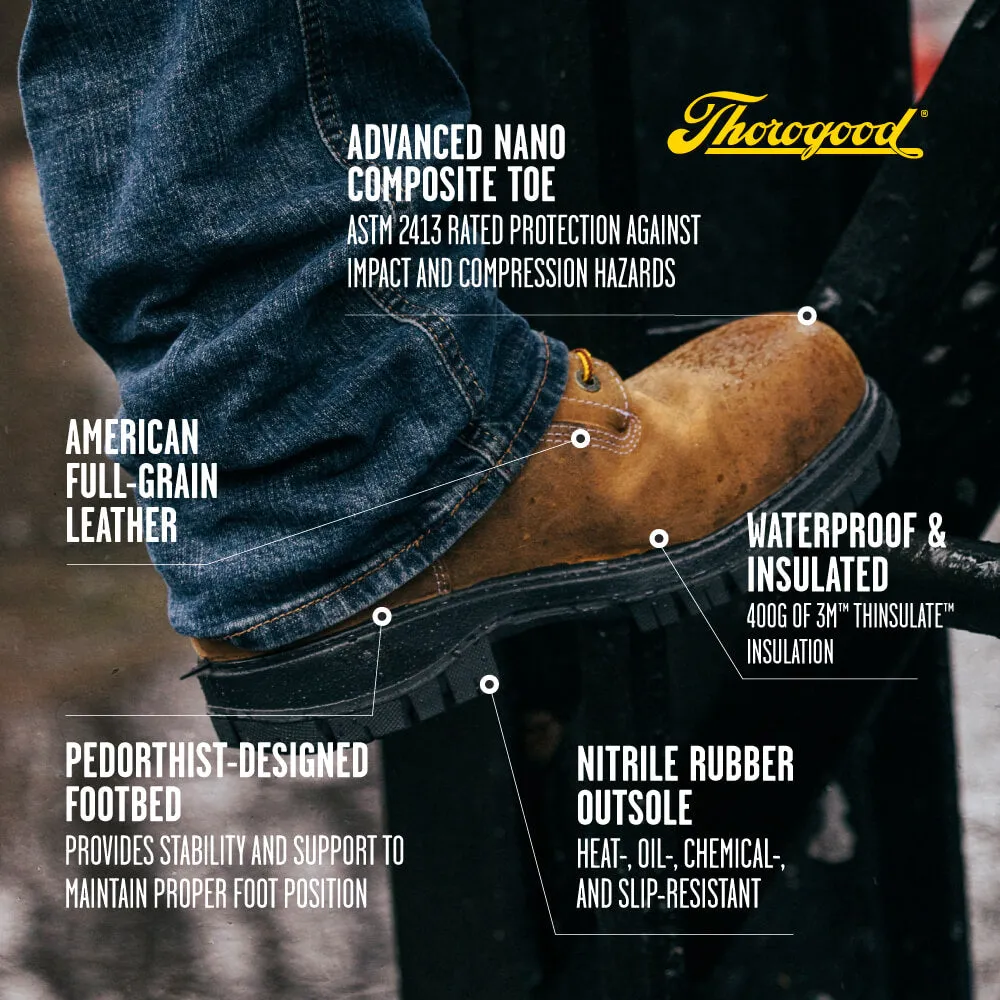 Genesis 8″ Chestnut – Nano Safety Toe - Insulated - 804-4259