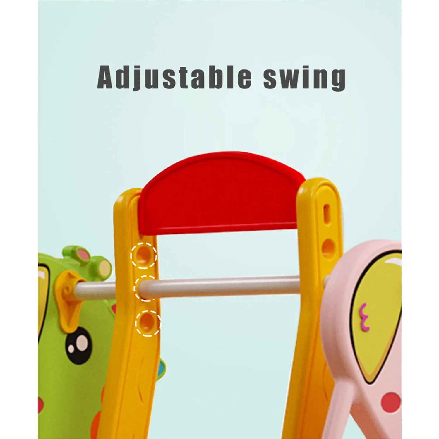 Giraffe 5-in-1 Kids Slide & Swing Set | Football | Basketball Hoop | Ring Toss