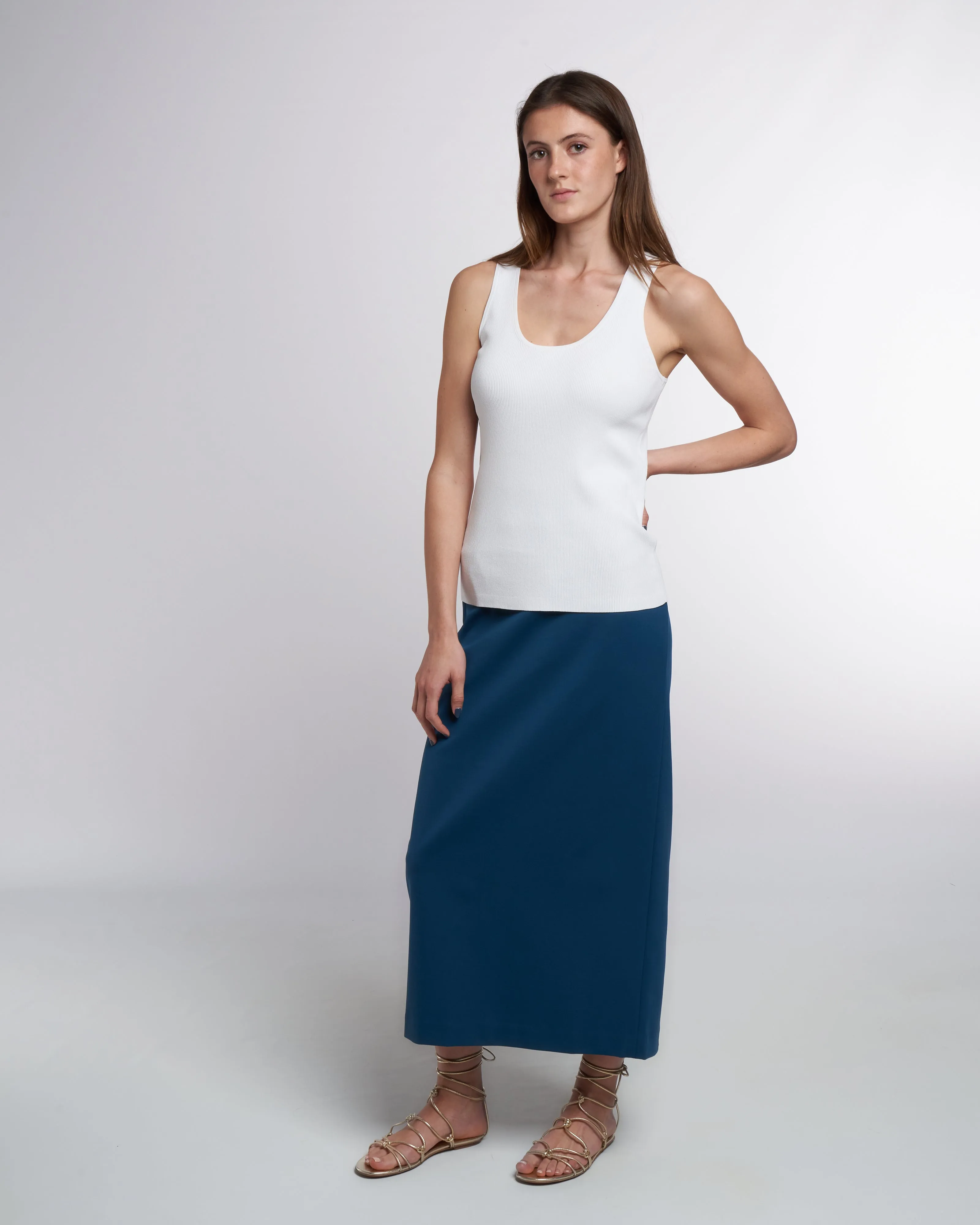 giselle tank sweater - white