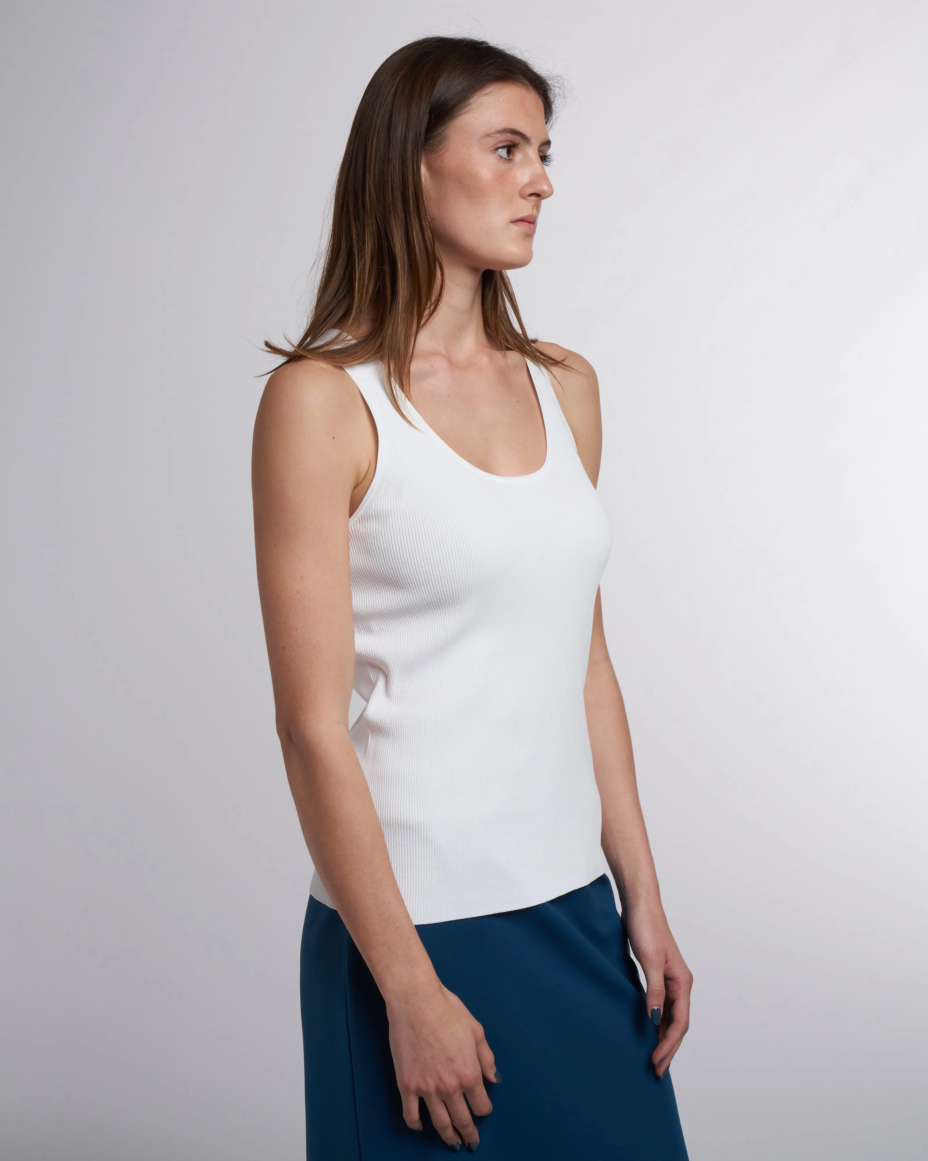giselle tank sweater - white