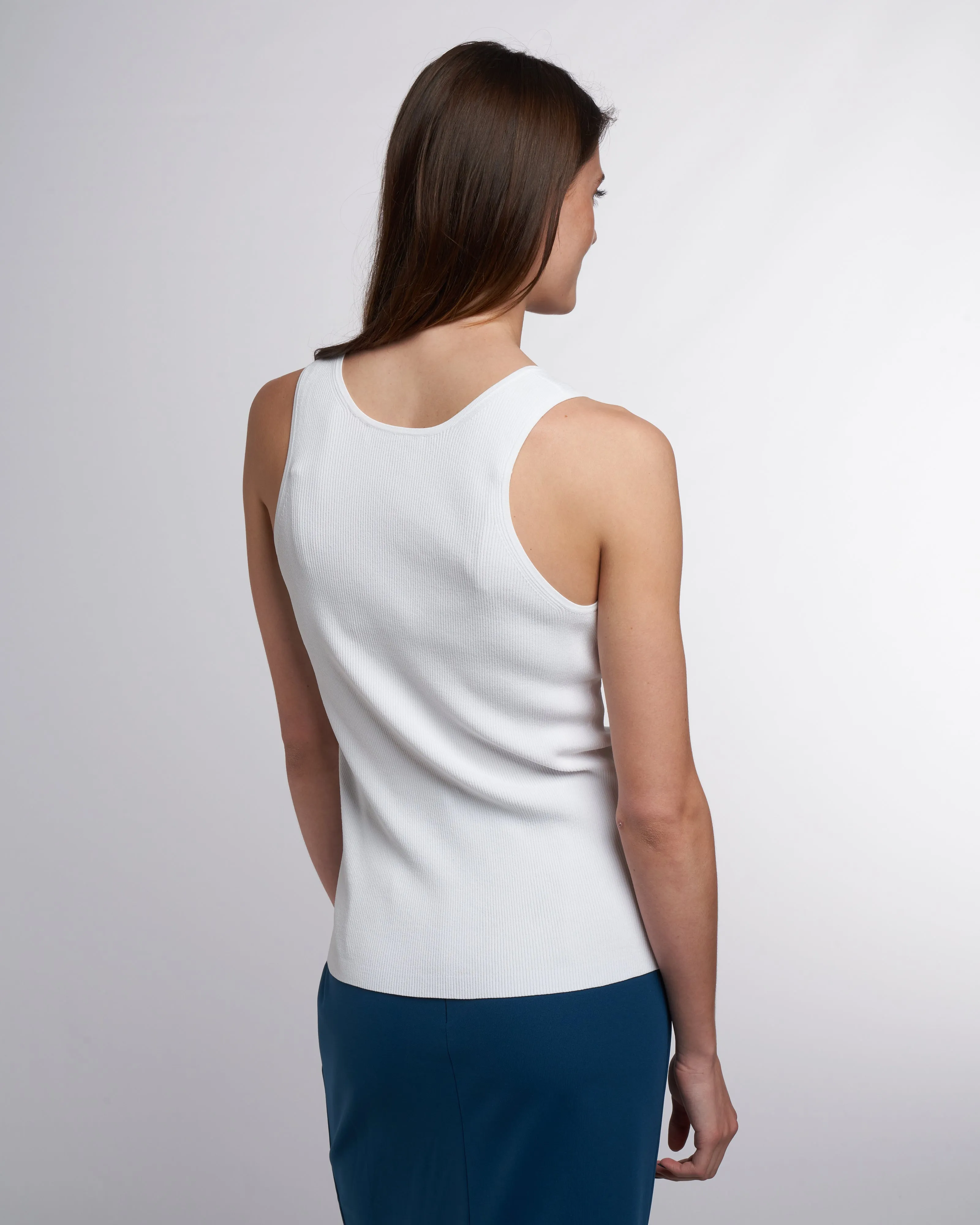 giselle tank sweater - white