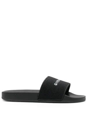 Givenchy logo-embroidered slides