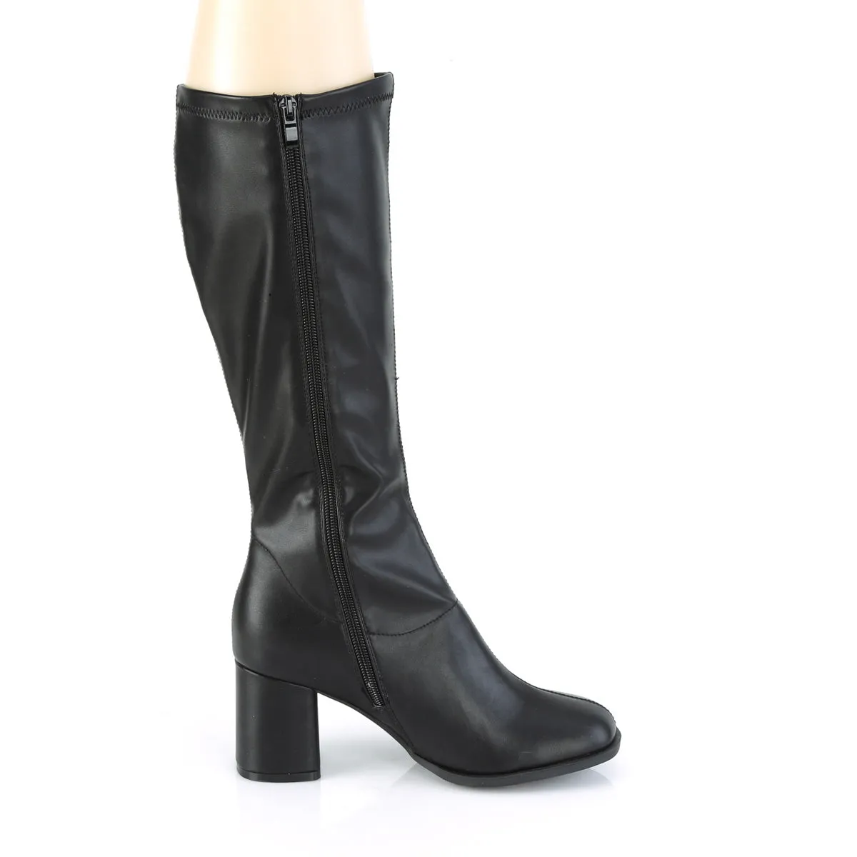 GOGO-300-2  Black Str. Faux Leather